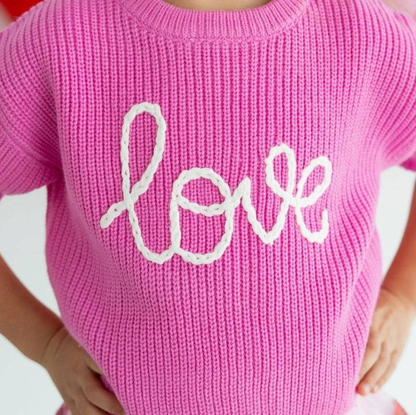 Sweet Wink Pink Love Valentine&#39;s Day Knit Sweater * Preorder *