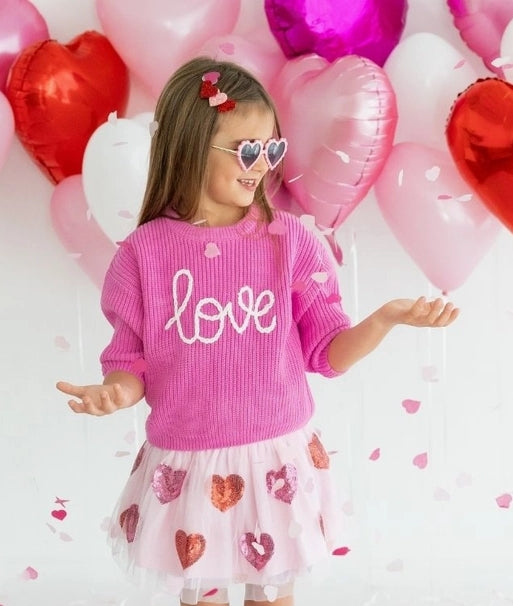 Sweet Wink Sequin Heart Valentine&#39;s Day Tutu * Preorder*