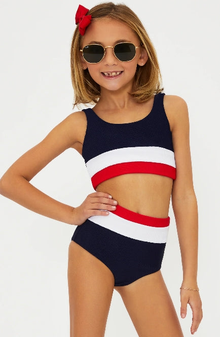 Beach Riot Kids Little Mackenzie + Heidi 2pc Swimsuit - Americana