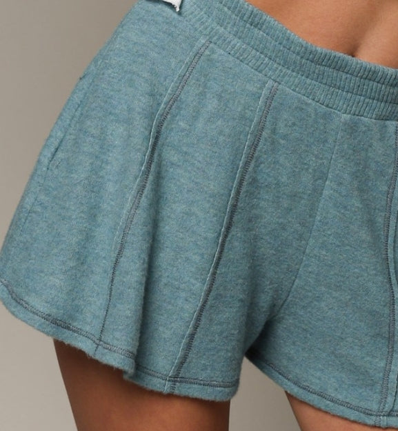 TENLY Tween Glacier Blue Jersey Seamed Swing Shorts