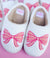 Pink Bow Slippers - Tween