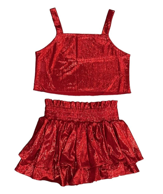 Tweenstyle 2pc Swing Tank &amp; Skort Set - Red