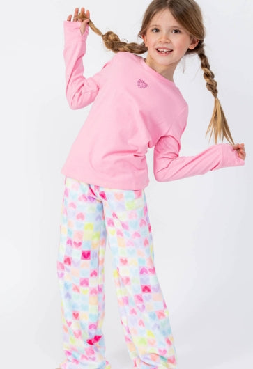 Preppy Goose Lounge Pant -Pastel Hearts