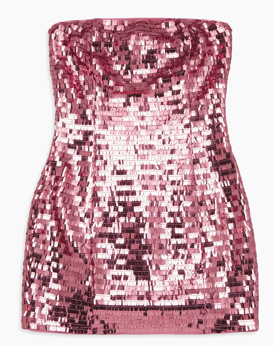 Theme NYC Sam Rose Pink Shimmy Sequin Dress