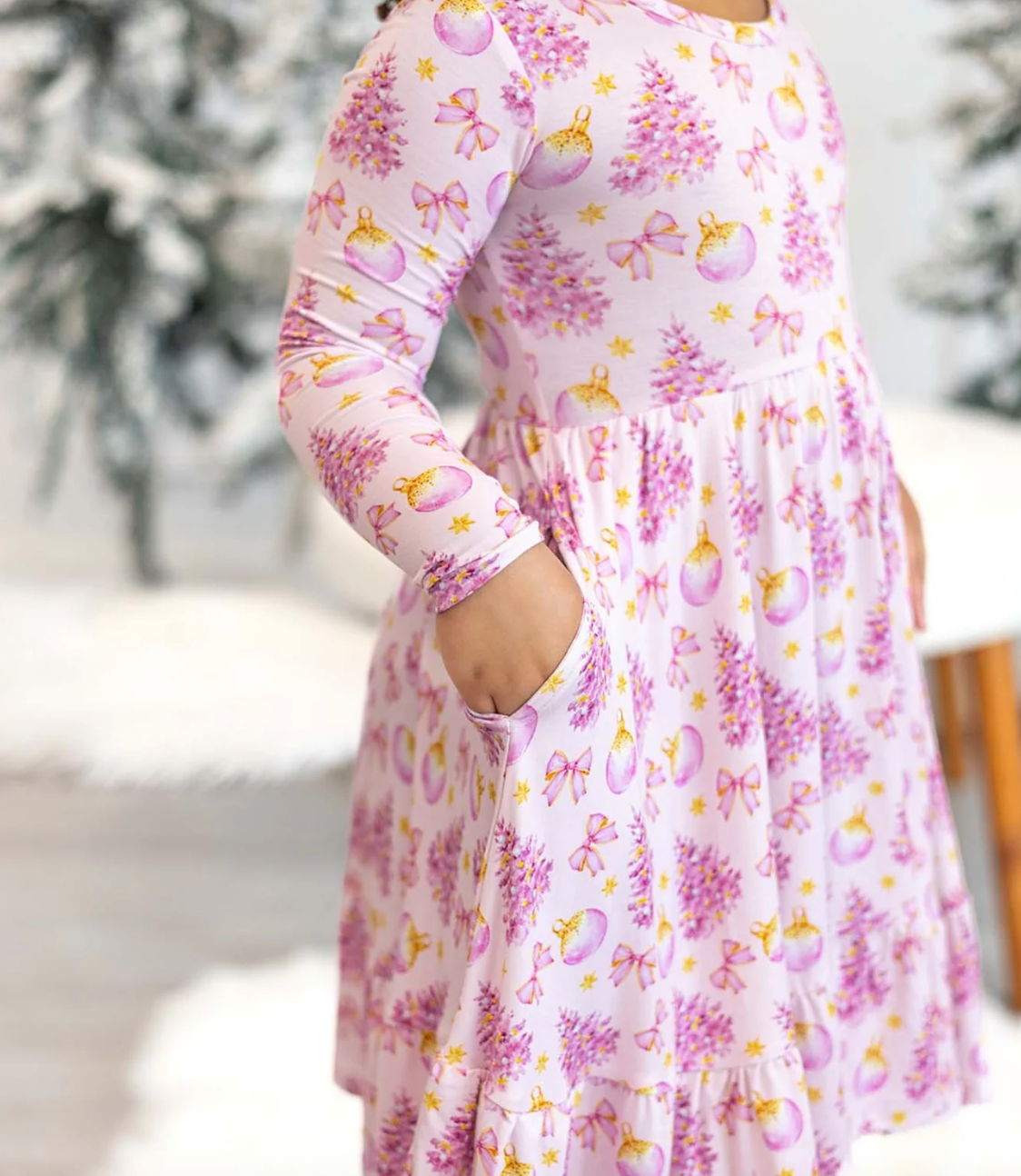 Lev Baby Kristina Bamboo Holiday Twirl Dress - Sizes 2-8