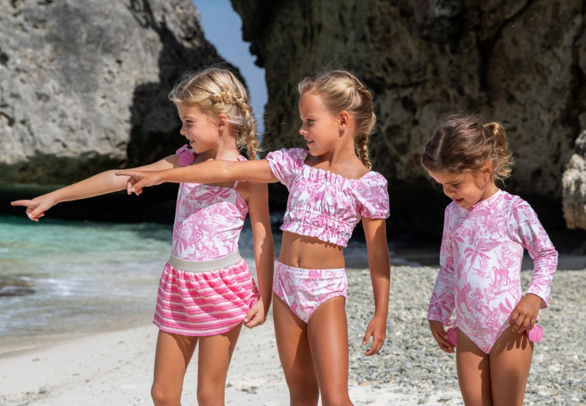 Shade Critters 1pc Swimsuit &amp; Skirt Set - Pink Paradise