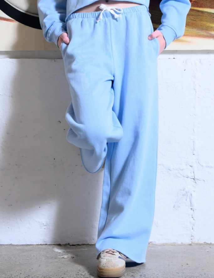 KatieJ NYC Shane Wideleg Pant- Serene Blue