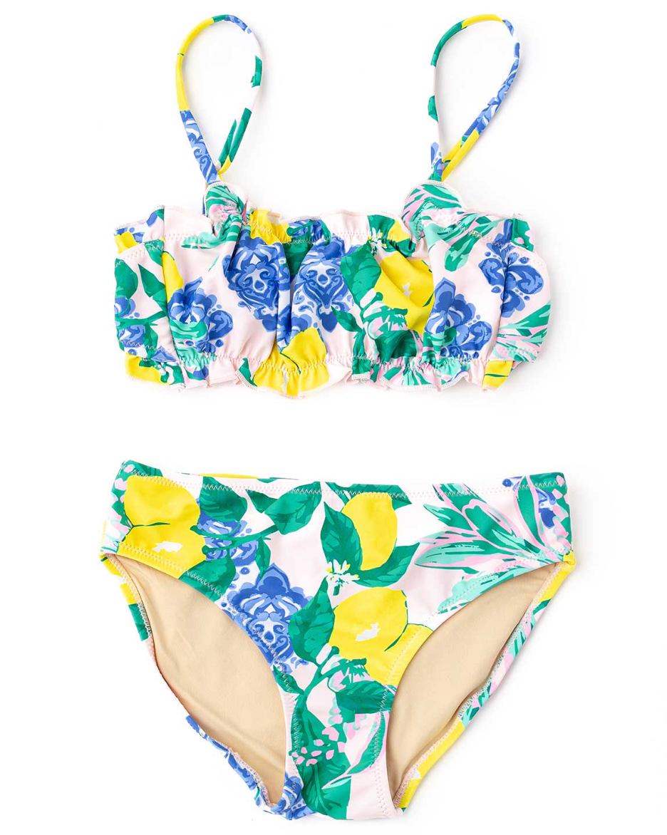 Shade Critters Santorini Citrus Two Piece Smocked Swimsuit