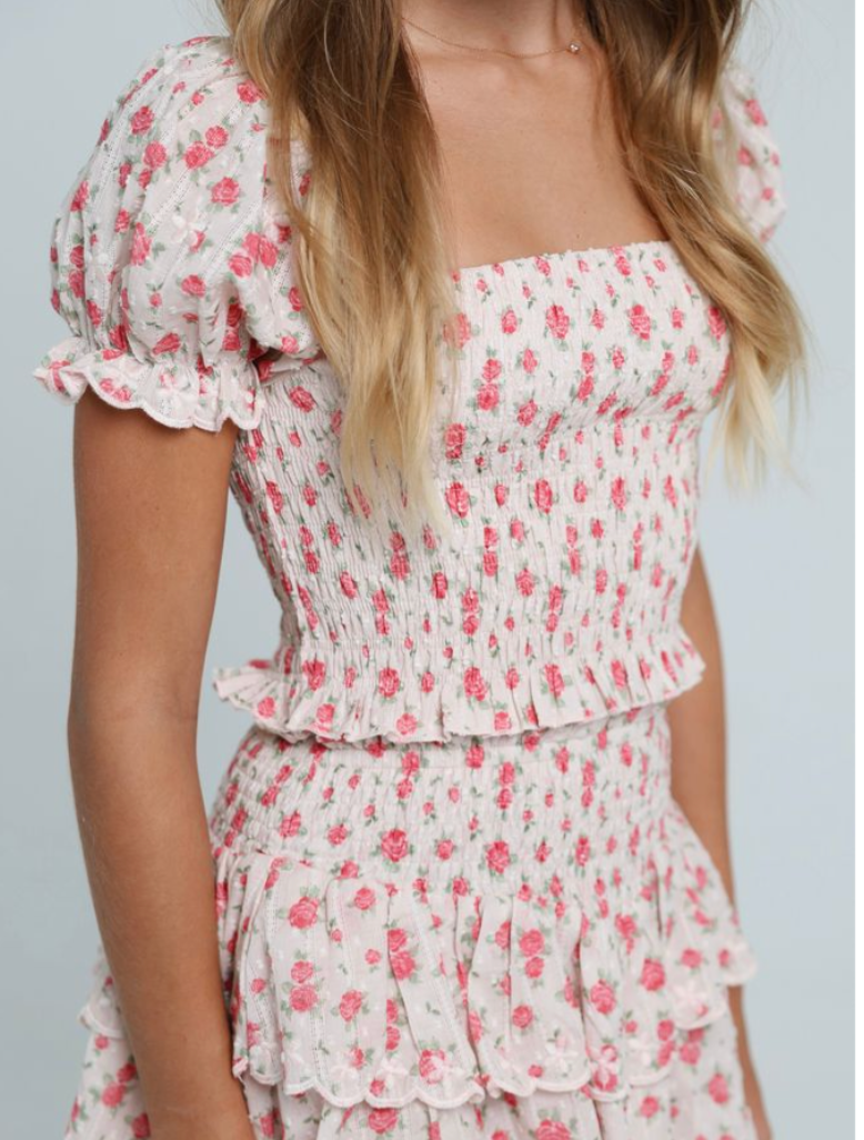 Summer Loving Eden Top- Petite Rose