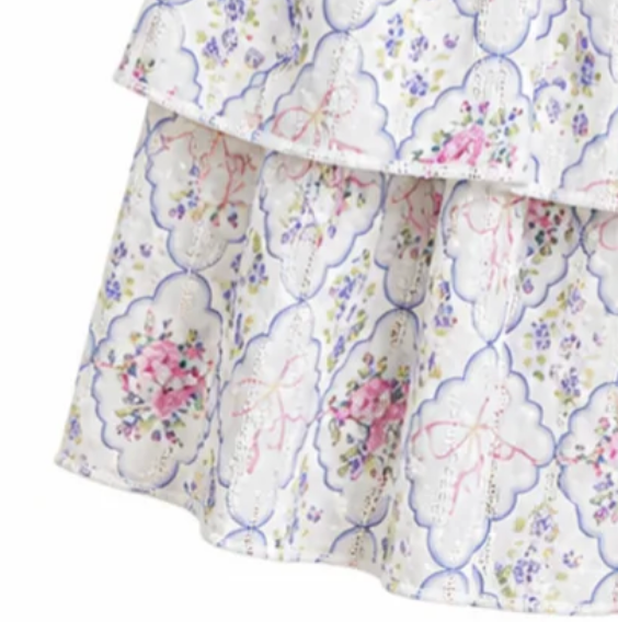 KatieJ NYC Tween Bianca Skirt- Floral Bouquet