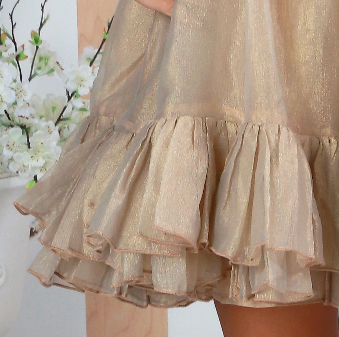 Ooh! La, La! Couture Solene Dress – Gold Shimmer