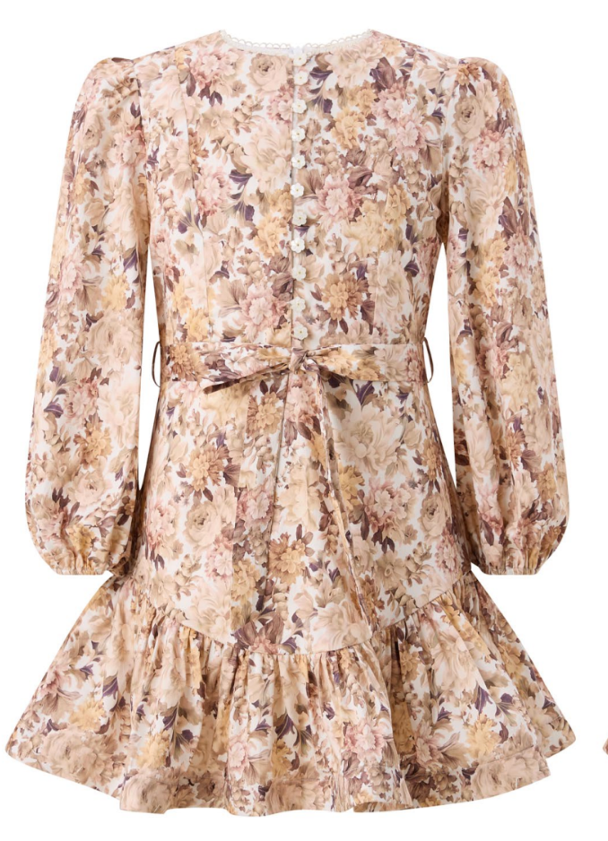 Marlo Kids Josette Long Sleeve Mini Dress – Autumn Heirloom Floral