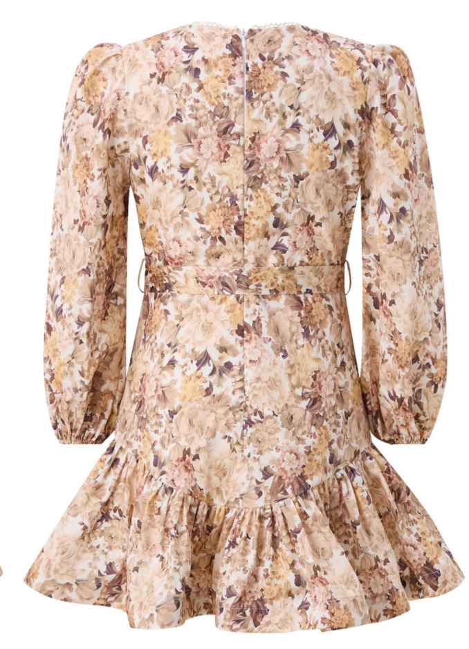 Marlo Kids Josette Long Sleeve Mini Dress – Autumn Heirloom Floral