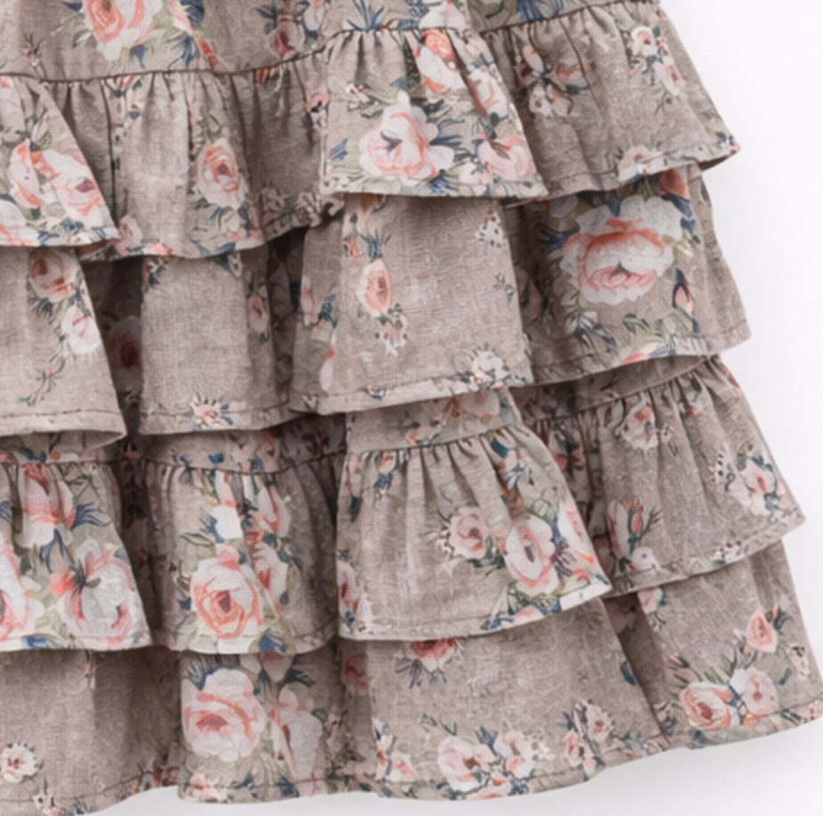 Summer Loving 2pc Saline Skirt Set -Autumn Rose Floral
