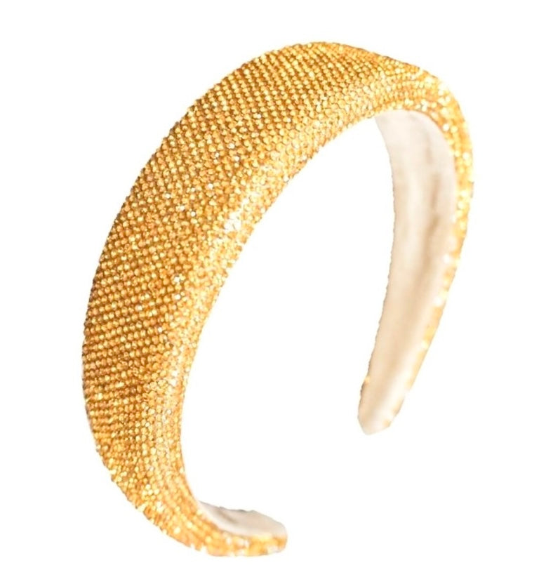 Bari Lynn Gold Crystal Headband