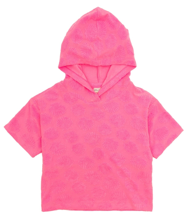 Feather 4 Arrow Shell Print Terry Hoody - Pink Sunset