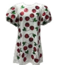 Queen Of Sparkles Kids White Pouf Sleeve Sequin Cherry Dress * Preorder *