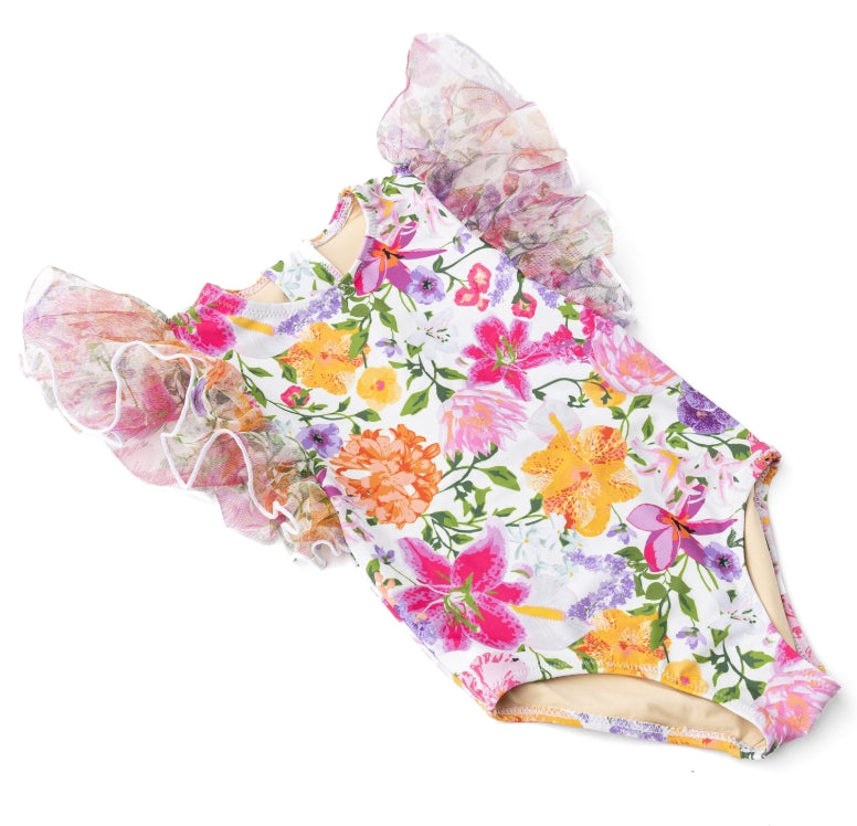Shade Critters Summer Gardens 1pc Tulle Frills Swimsuit
