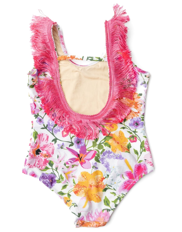 Shade Critters Summer Gardens 1pc Fringe Back Swimsuit