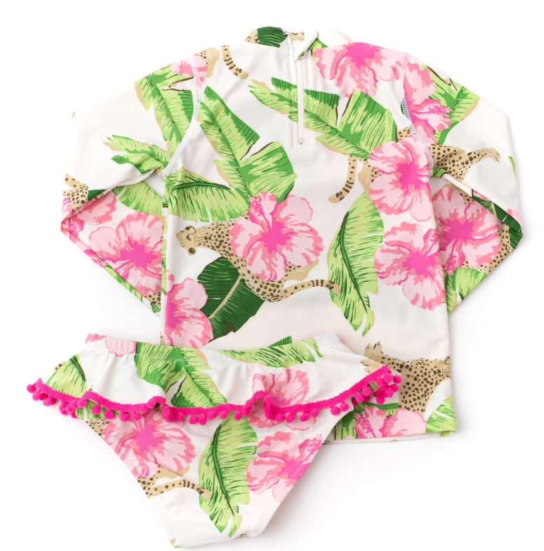 Shade Critters Botanical Leopard Long Sleeve 2pc Rashguard