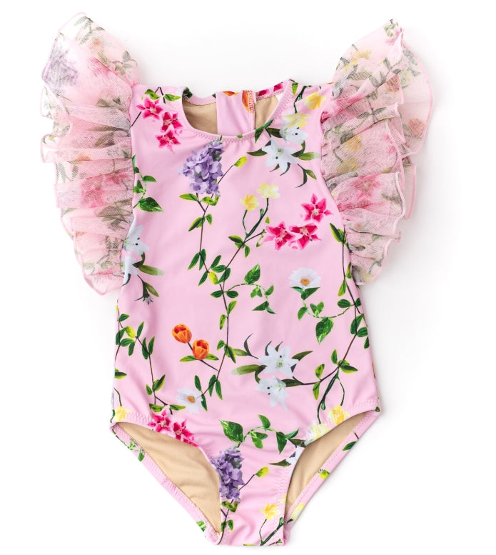 Shade Critters Wildflowers 1pc Tulle Frills Swimsuit