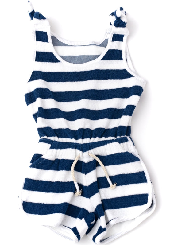 Shade Critters Terry Romper - Navy Stripe * Preorder *