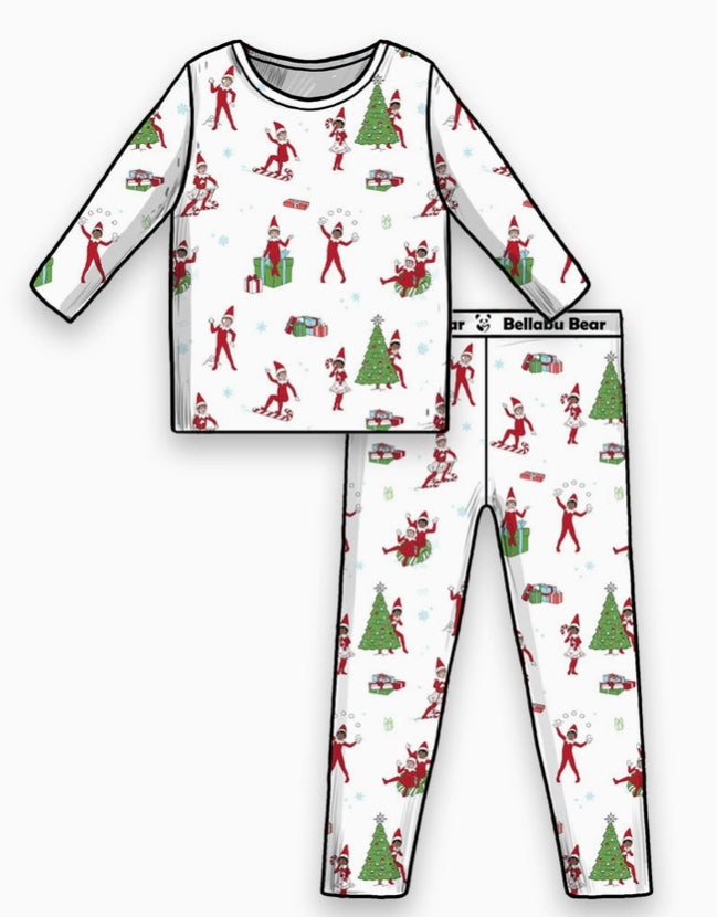 Conjunto de pijama de bambú Elf On A Shelf (pedido por adelantado)