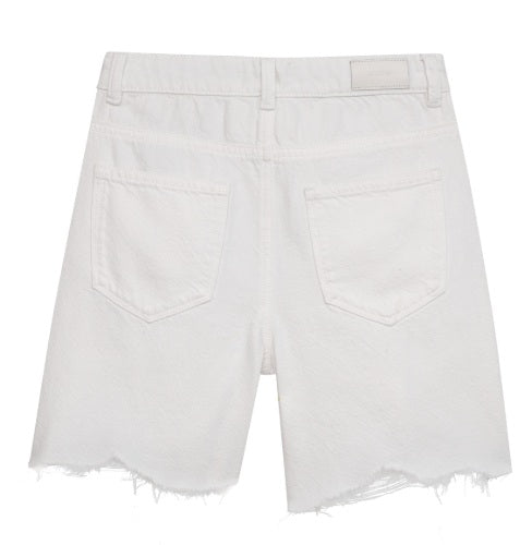 DL1961 Denim Remie High Rise Cut Off Shorts - White
