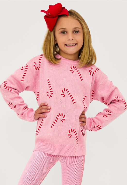 Beach Riot Little Callie Sweater- Candy Cane