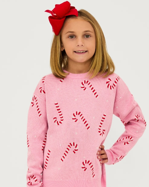 Beach Riot Little Callie Sweater- Candy Cane