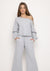 Kaveah Cotton Fleece Wide Leg Pant - Silver Cloud