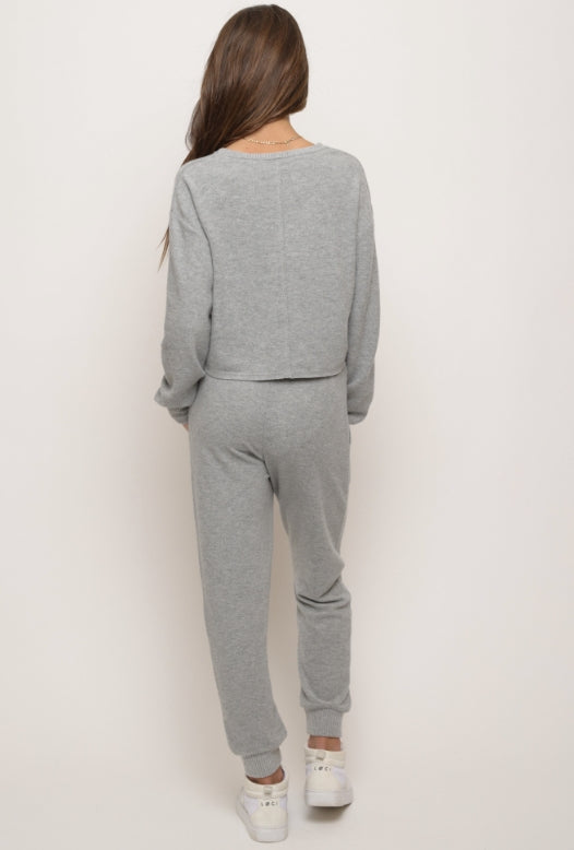 Kaveah Hacci Jersey Jogger-Light Grey