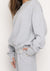 Kaveah Cotton Fleece Oversize Crewneck Sweatshirt - Silver Cloud