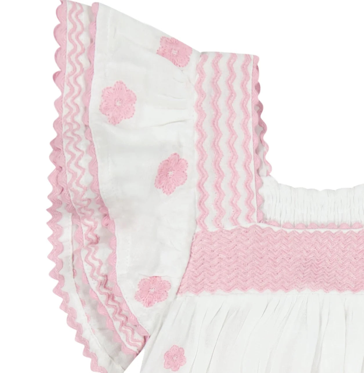 Mer St. Barth Serena Girl's Tassel Dress -Pink Frangipani