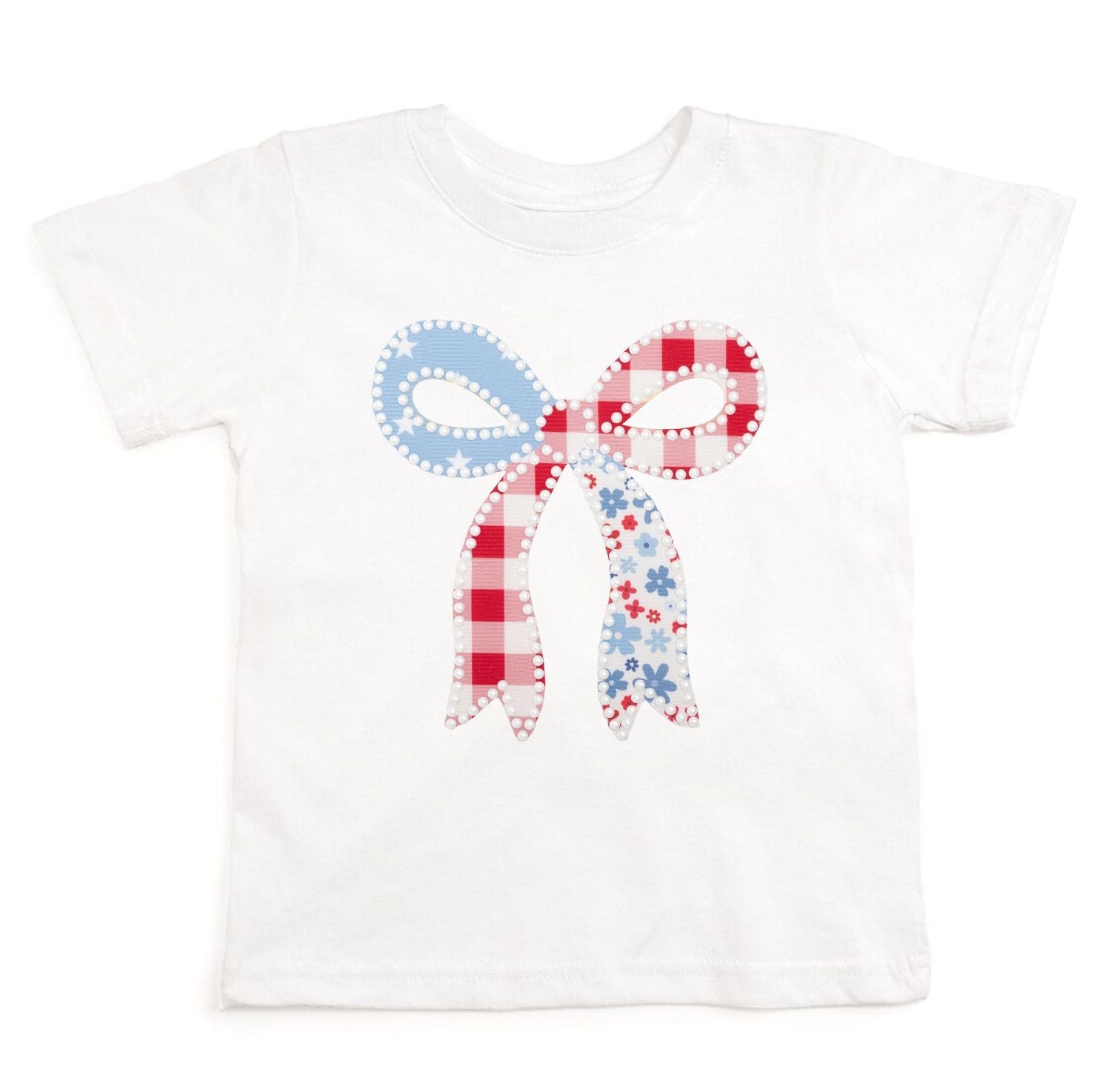 Sweet Wink Patchwork Bow Patch Tee