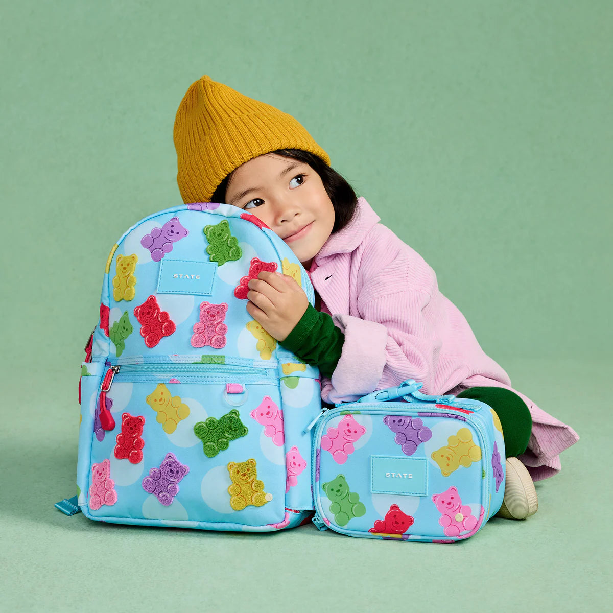 STATE Bags Kane Mini Backpack Gummy Bear Sky | Preschool Backpack for Toddlers