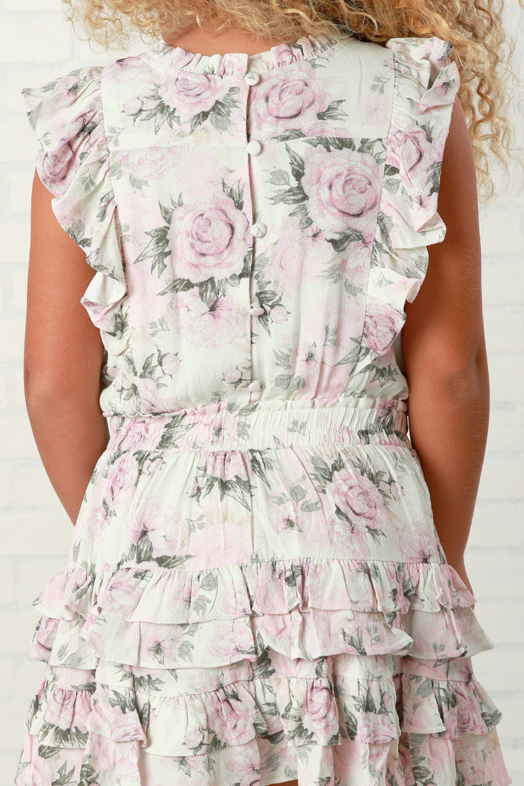 green emerald velvet dress Summer Loving Gustavia Dress- Dusty Rose Floral 4/5