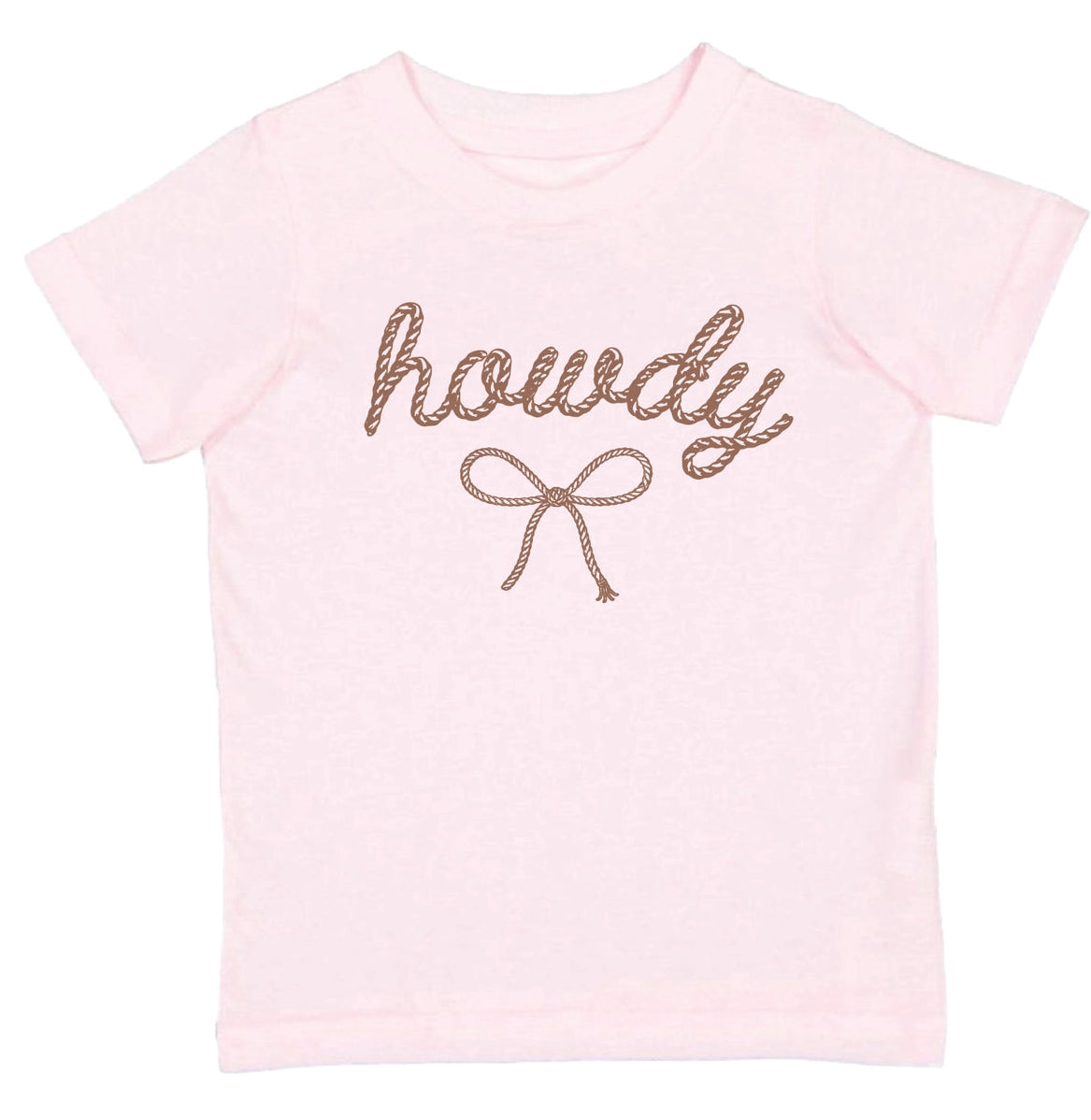Sweet Wink Howdy Darling ballet pink western graphic tee for girls