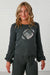 T2Love Black/Silver Metallic Football Sweatshirt