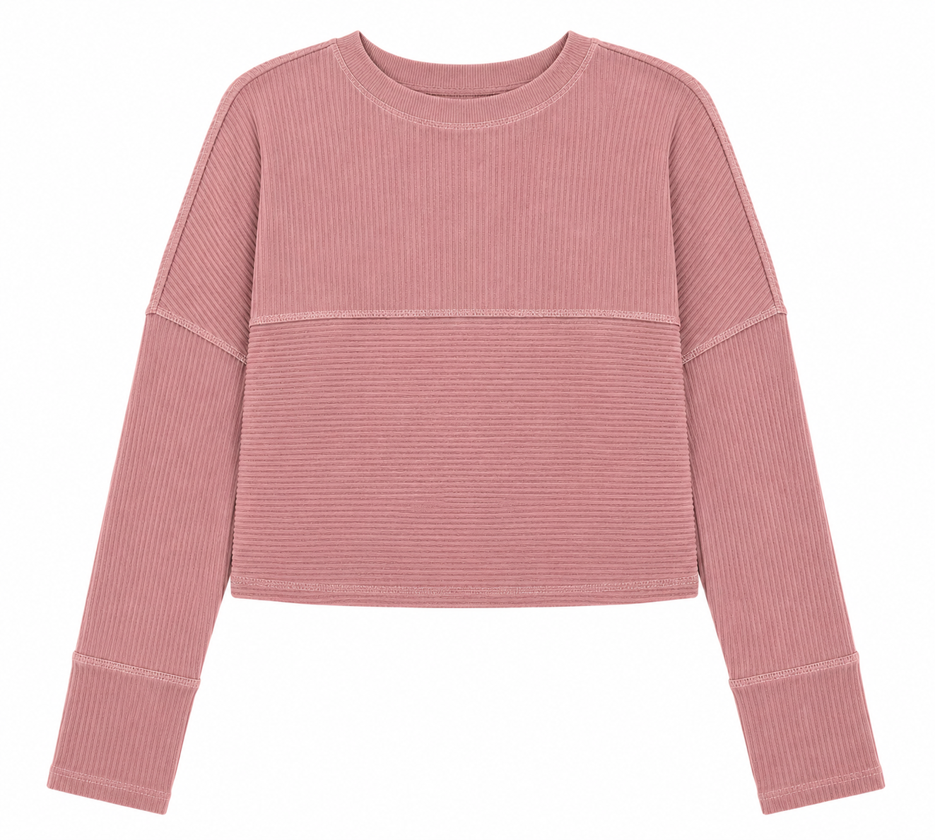 Boutique long sleeve top in Vintage Rose for tween girls