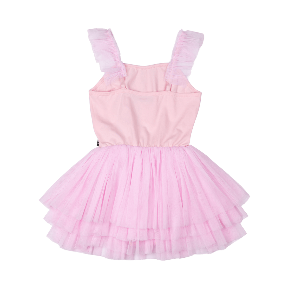 Luce tu vestido leo con falda de tul y lentejuelas rosa bebé 