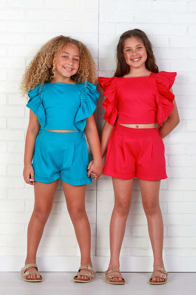 House Of Swan 2pc Santorini Short Set - Caribbean Sea