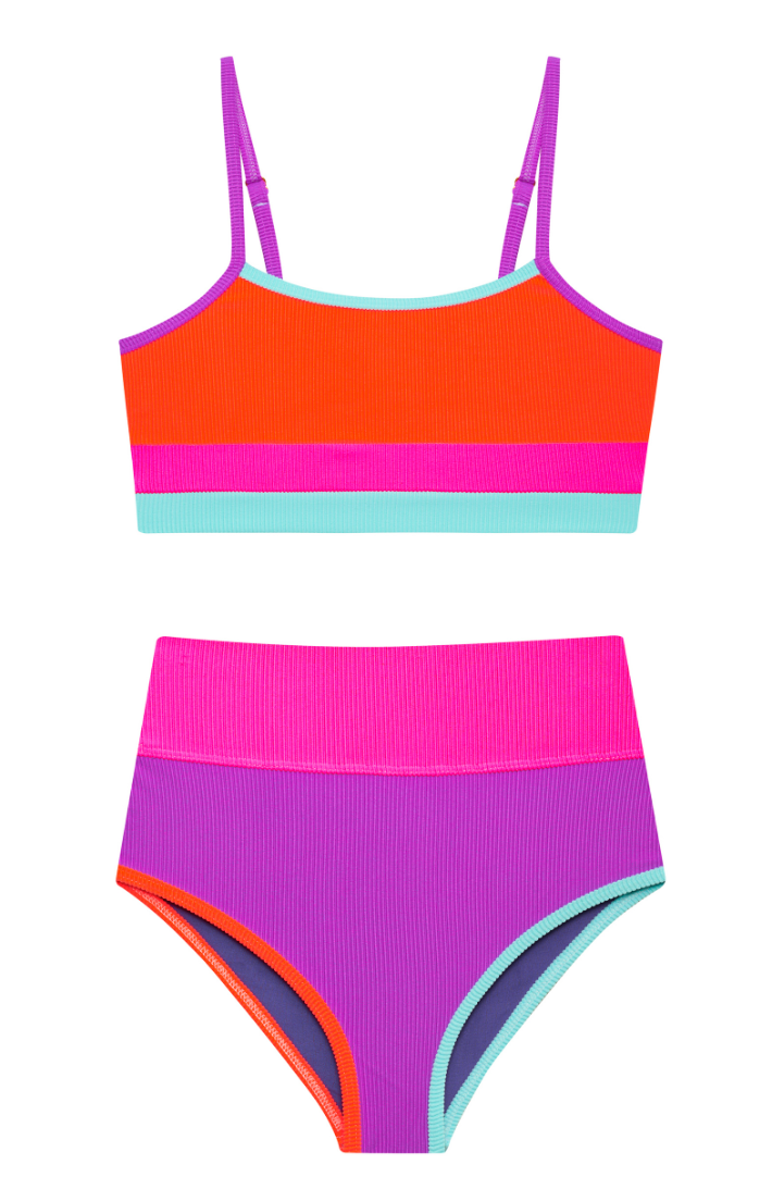 Girls Colorblock Bikini by Beach Riot Kids