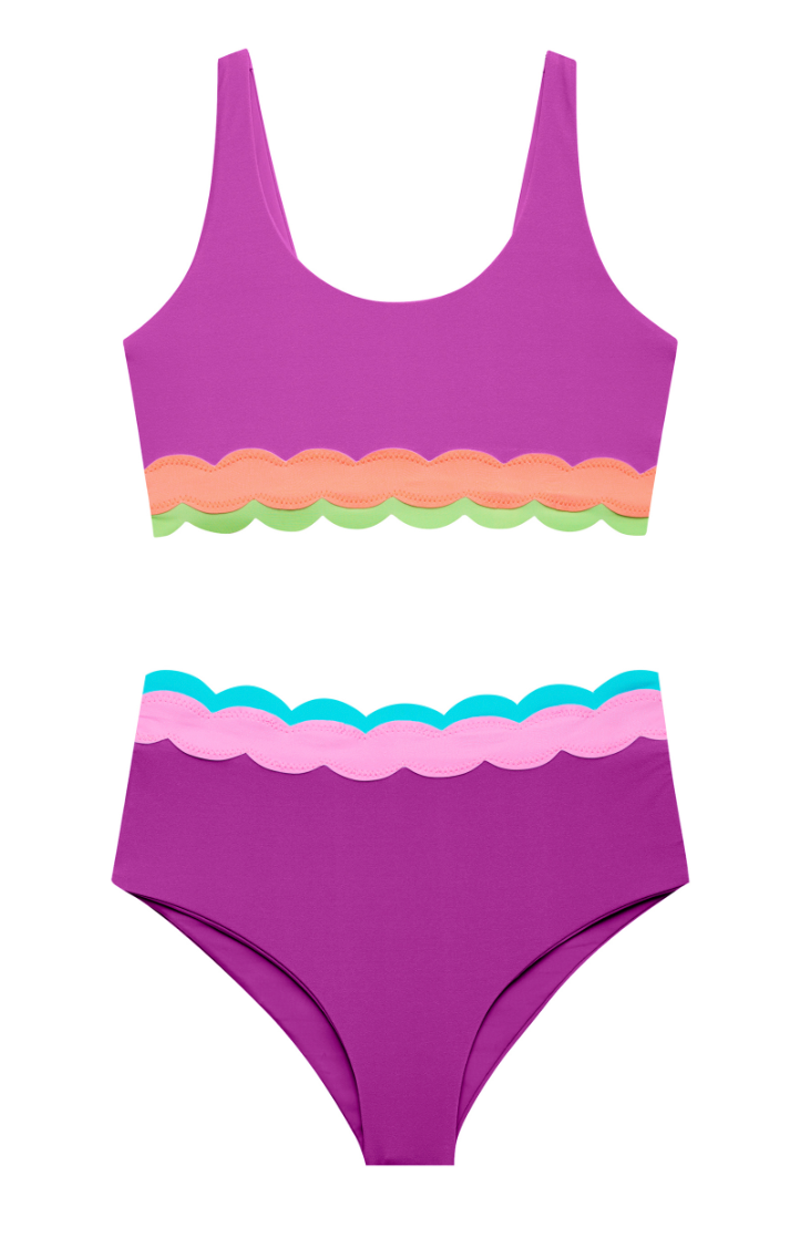 Radiant Wave Two Piece Swimsuit for Girls
