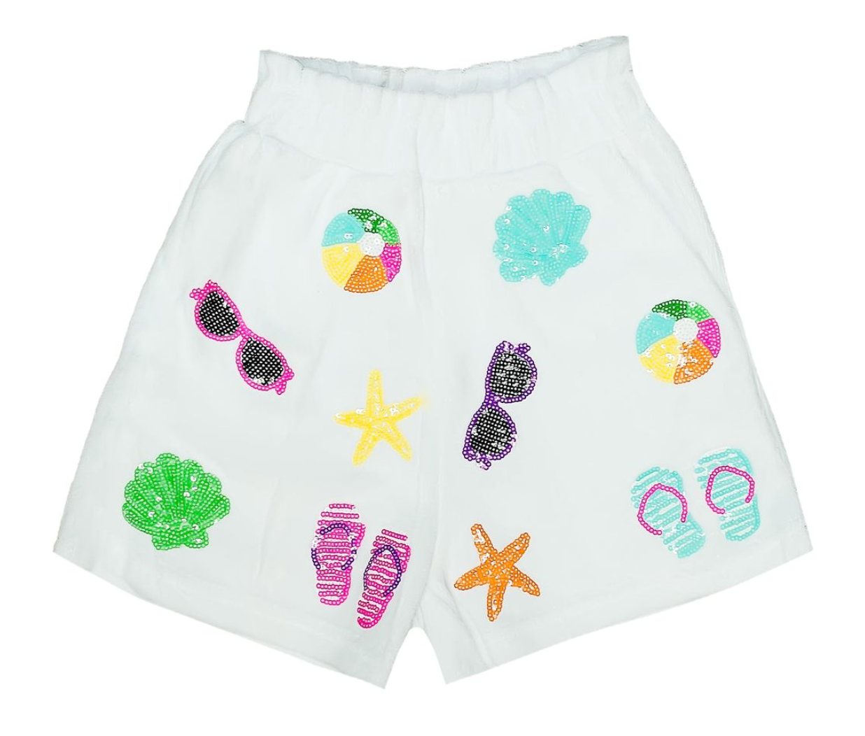 Belle Cher white terry cloth vacation outfit for girls