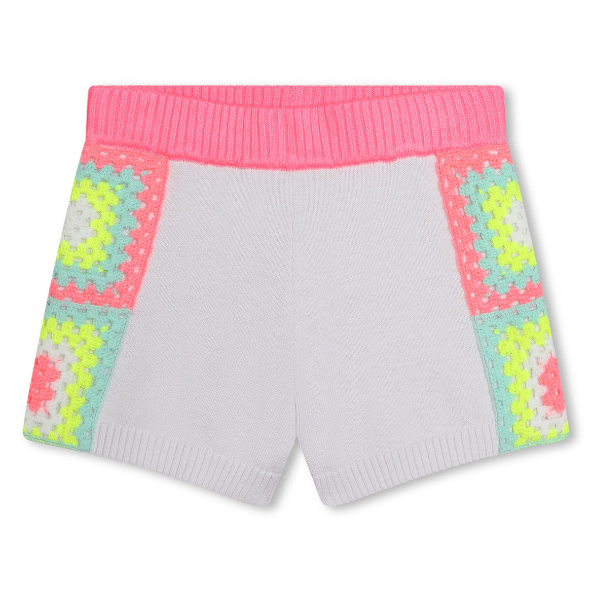 Billieblush White &amp; Pink Crochet Side Shorts