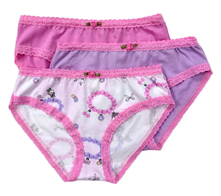 Esme Girls 3pc Panty Pack Set -Charm Bracelet