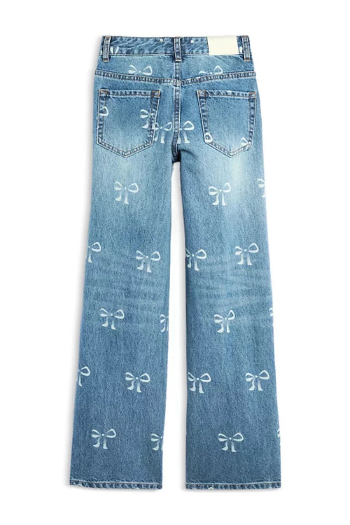 KatieJ NYC Tween Chicago Low Rise Jeans- Bow Print
