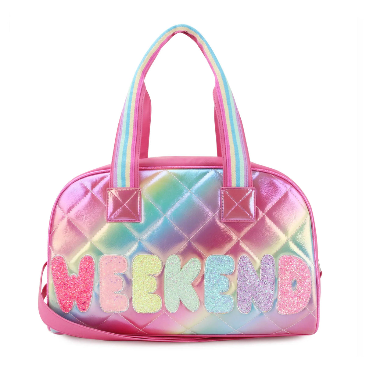 Bolsa de lona mediana transparente esmaltada &#39;Beach&#39;