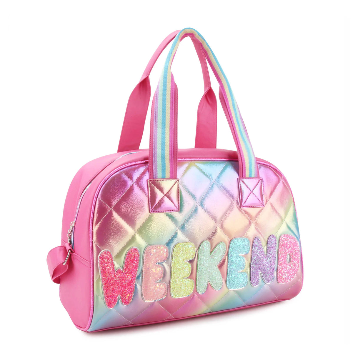 Bolsa de lona mediana transparente esmaltada &#39;Beach&#39;